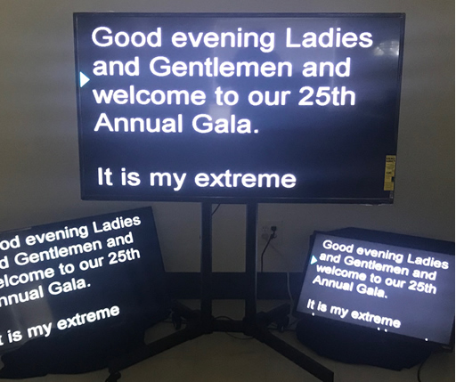 Direct View and Confidence Monitor Teleprompters